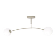 Lampada da soffitto PREGOS 2xE14 beige bianca Emibig