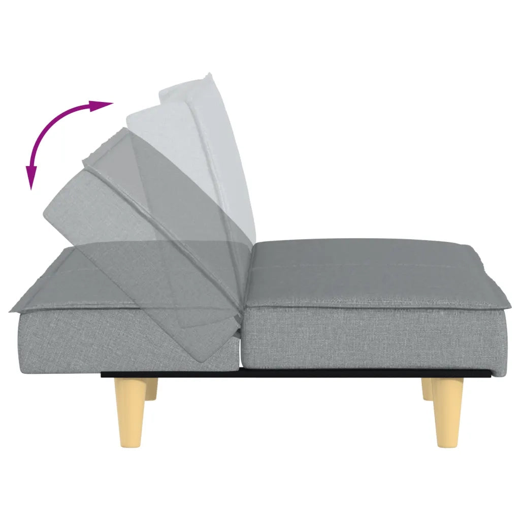 Divano letto | Sof¨¤ letto | Letto singolo Grigio Chiaro in Tessuto