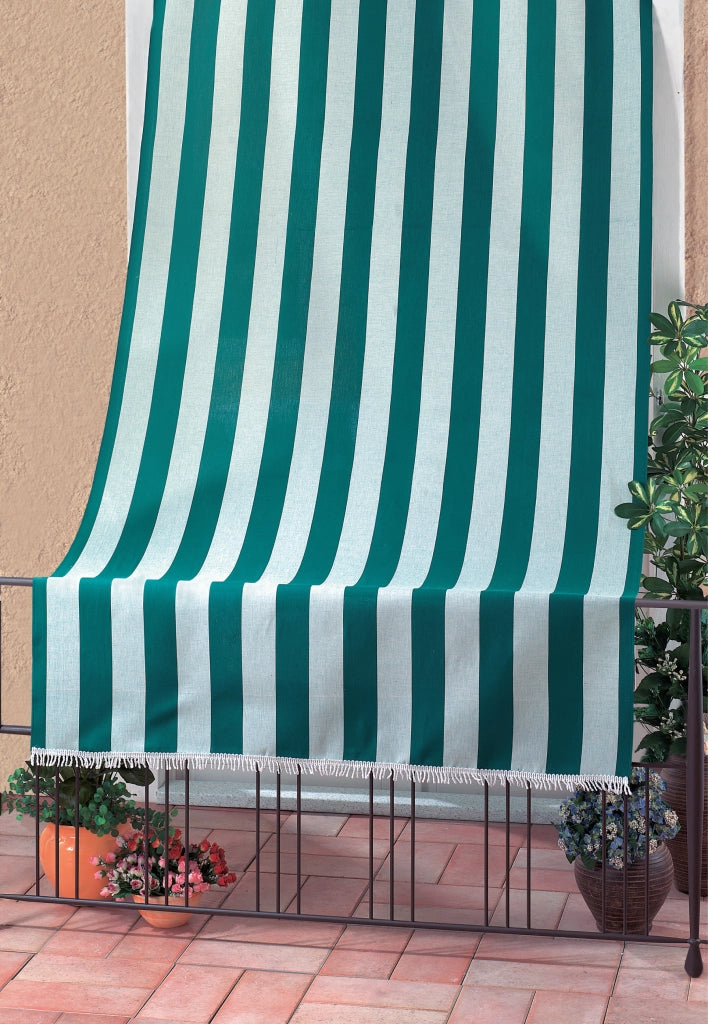 TENDA SOLE RIO CON TUNNEL E FRANGIA cm. 140x250 col. Bianco/Blu