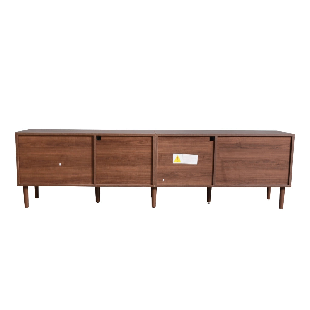 Cassettiera per TV marrone in truciolare lunga 180 cm