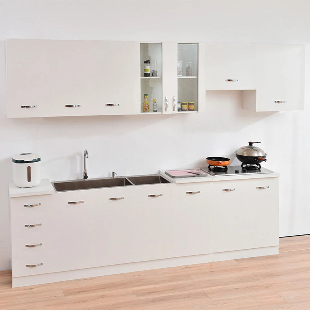 Mobile Sottolavello per Cucina Componibile Mobiletto Colore Bianco 3 Ante
