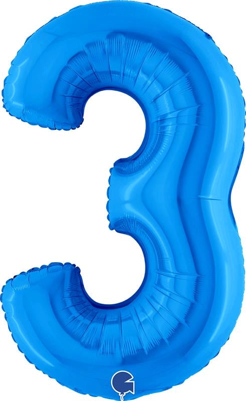 MAURY'S PALLONCINO MYLAR BLU "3" 26 POLLICI