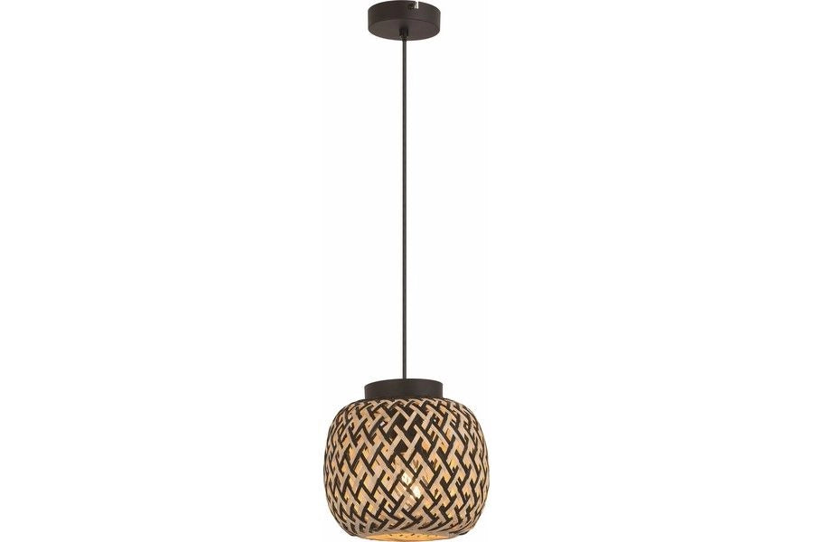 Lampada a sospensione boho bambù Ø20 E27 40W Elaine Reality