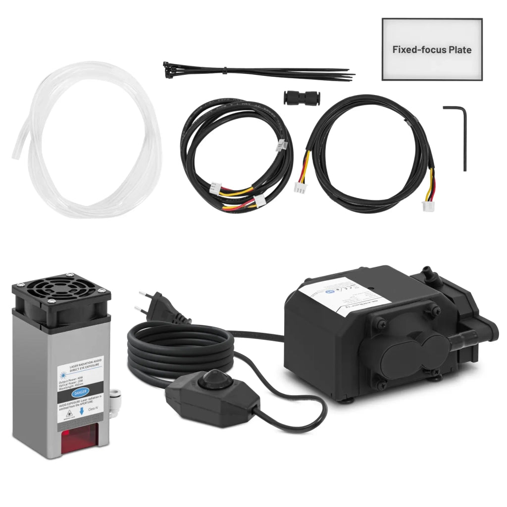 Laser air assist con piastra di messa a fuoco fissa 10 w 27 l/min per taglio/incisione laser gomma lega di alluminio nero 14_0009224