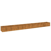 Fioriera decorativa rialzata per giardino balcone terrazzo 482 x 50 x 36 cm con robusto supporto in acciaio corten 02_0046129