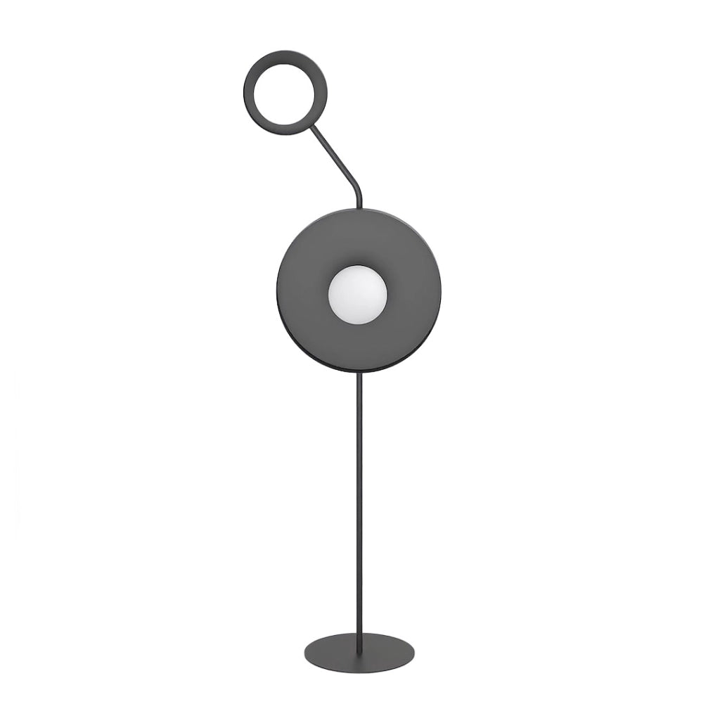 Lampada da terra moderna nera a dischi 2xG9 8W KISS Emibig