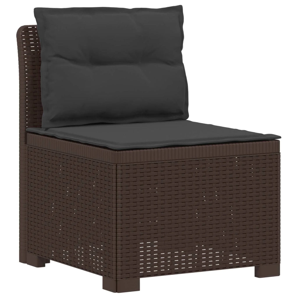 Divano da Giardino a 1 Posto con Cuscini Aspetto Rattan PP 8011801