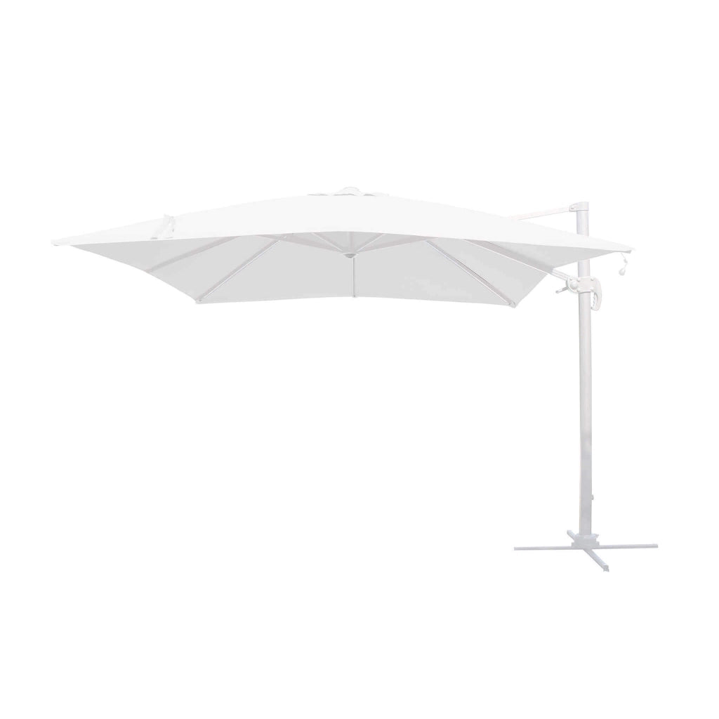 OMBRELLONE PITAGORA CON LUCE LED 3 X 4 CON STRUTTURA E TELO BIANCO