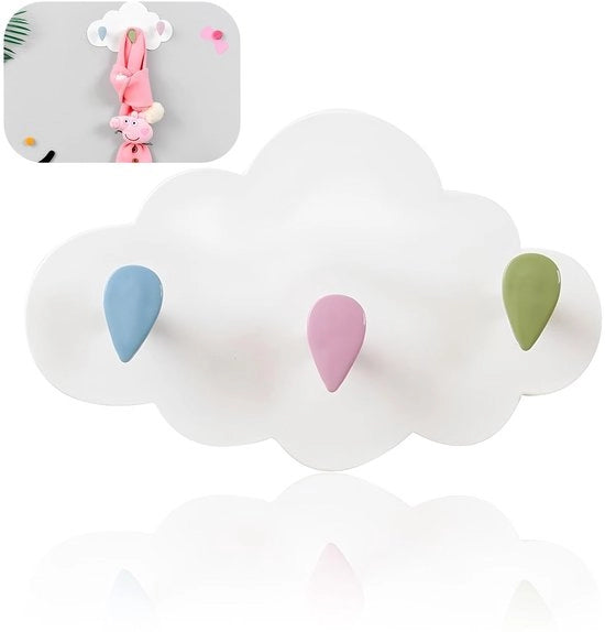 Spina per parete autoadesiva Cloud - Spina a tre ganci - Bianca