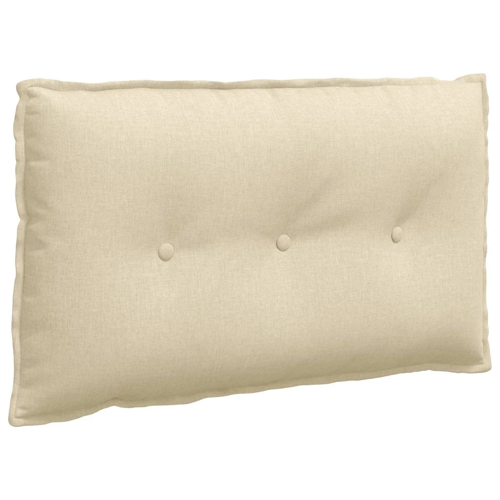 Cuscino per Schiena Crema 80 x 19 x 50 cm Tessuto 42014708
