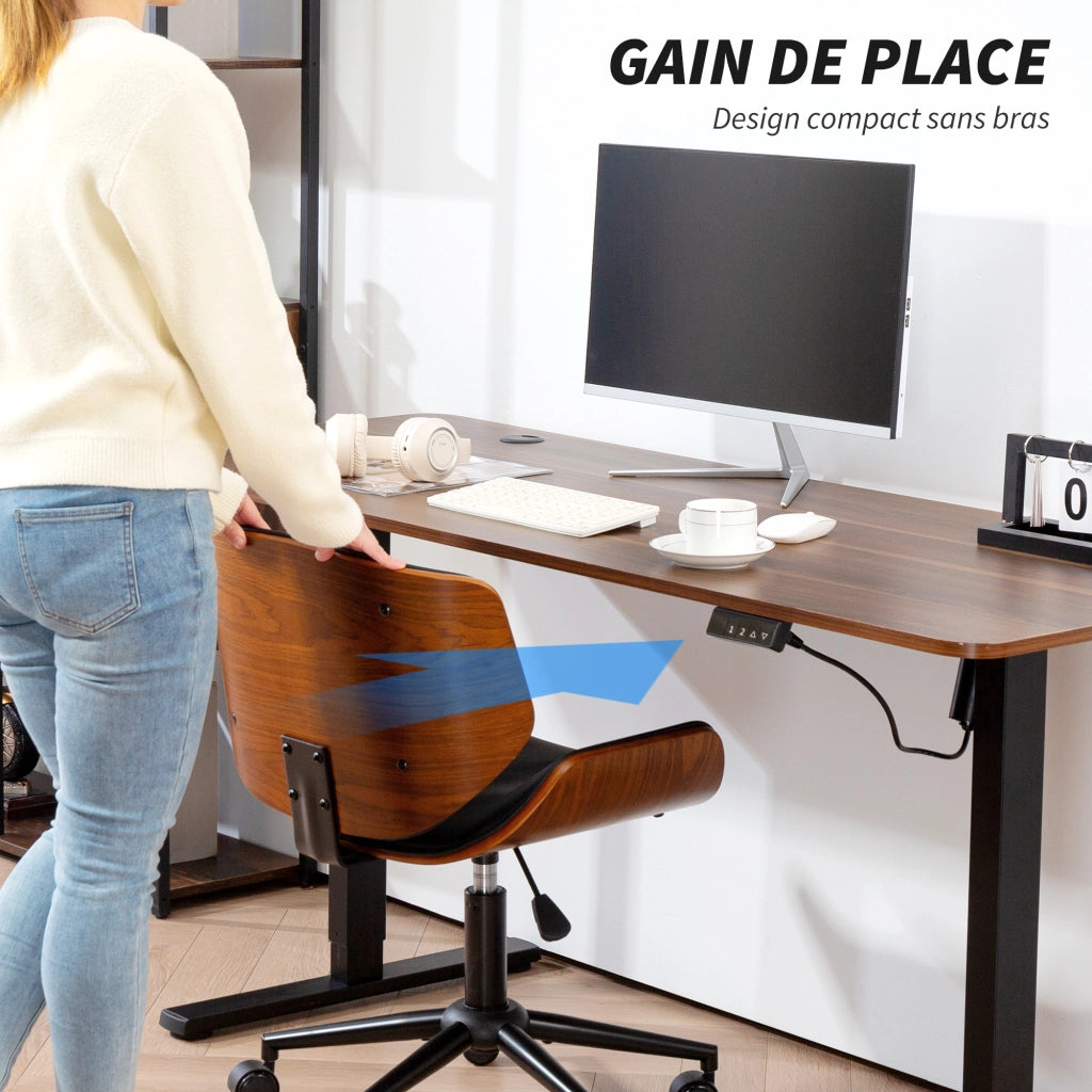 Sedia da ufficio ergonomica senza braccioli ¨C Minimal ¨C 52x54x84cm nero