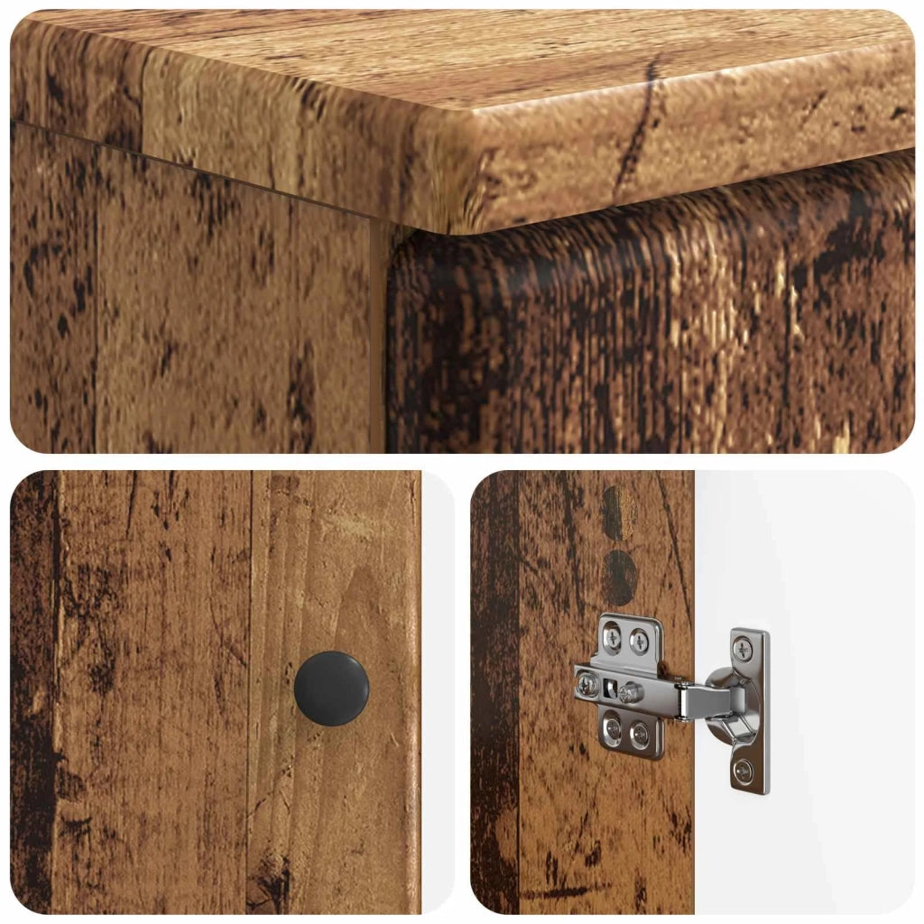 Set di Armadi da Bagno da 2 Pezzi BREDA Legno antico 3417646