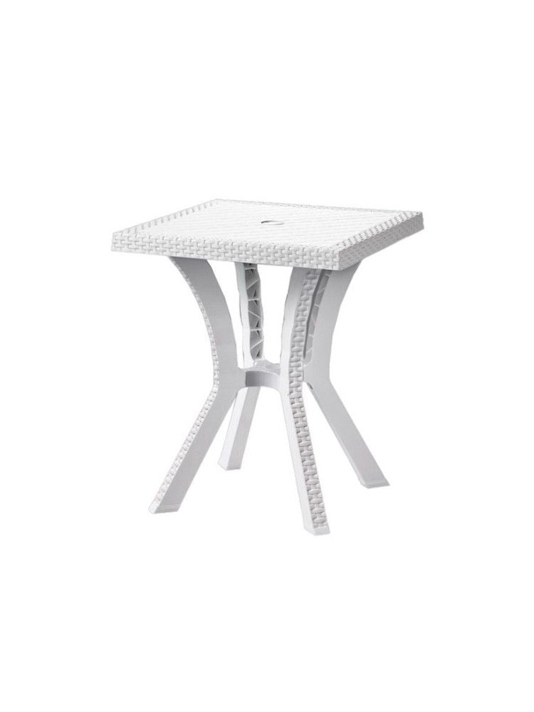 Tavolo Rigoletto in resina bianco cm 60x60x70h