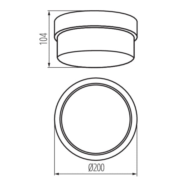 Plafoniera Kanlux TUNA MINI E27 IP44 20cm in vetro