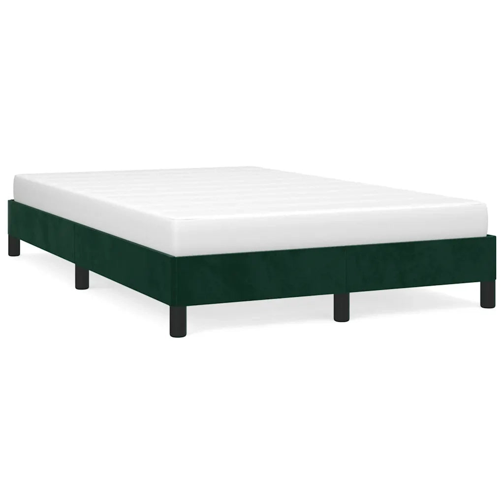 Letto matrimoniale | Letto per adulti | Giroletto senza Materasso Verde Scuro 120x200 cm in Velluto
