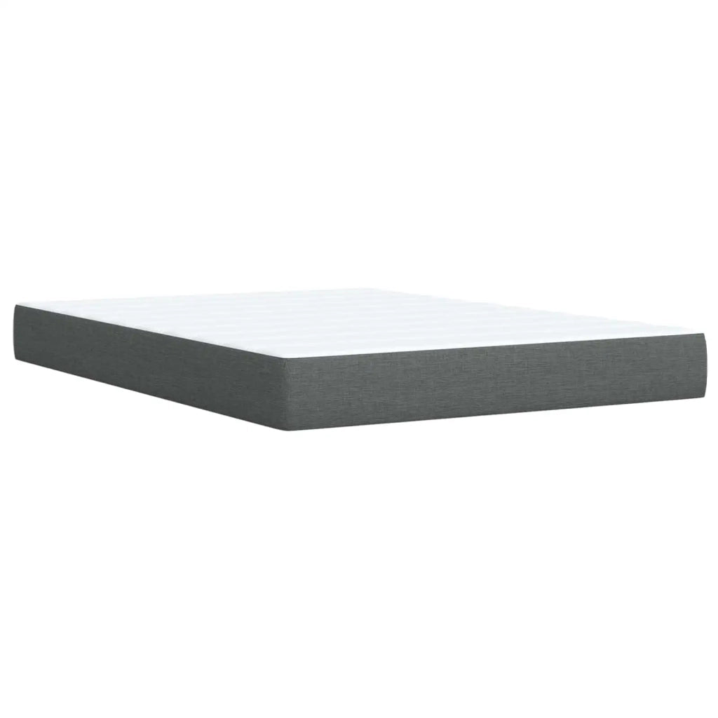 Letto con Box Spring, Materasso e LED Grigio Scuro 140 x 200 cm 3451960