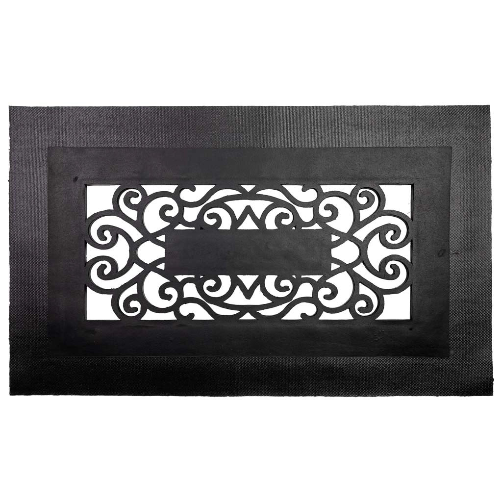 Zerbino PVC e design gomma marrone 45x75