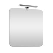 Specchio LED 60x90 cm reversibile con angoli raggiati e luce naturale
