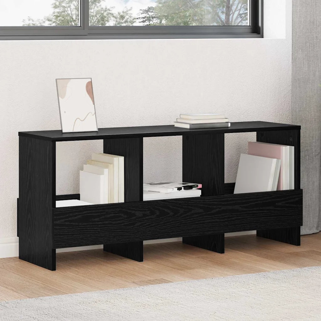 Scaffale per riviste Rovere Nero 102 x 30 x 45 cm 890961