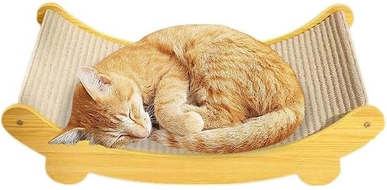 Krappaletto per gatti con superficie in sisal, banco di riposo per gatti con pavimento in sisal (39 * 32cm)