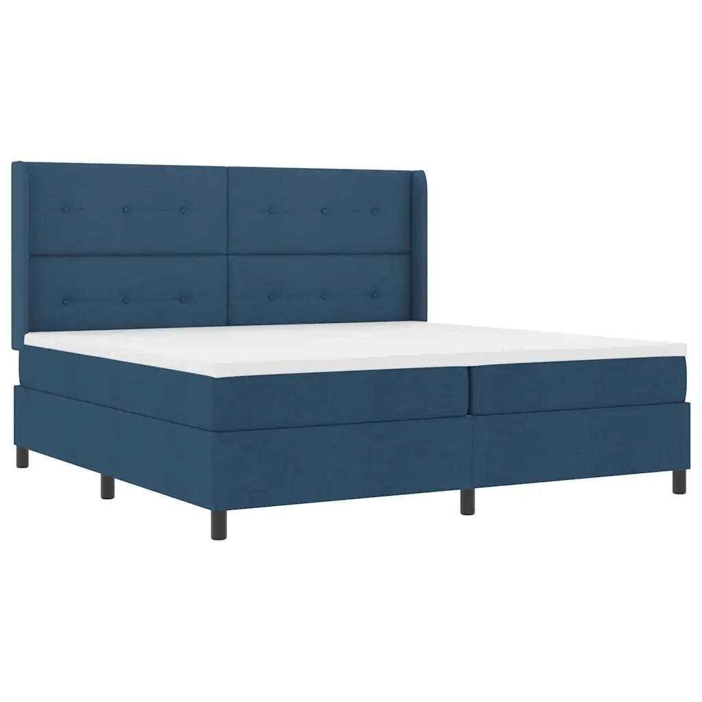 Letto a molle con materasso Blu 200 x 200 cm Tessuto 3341671