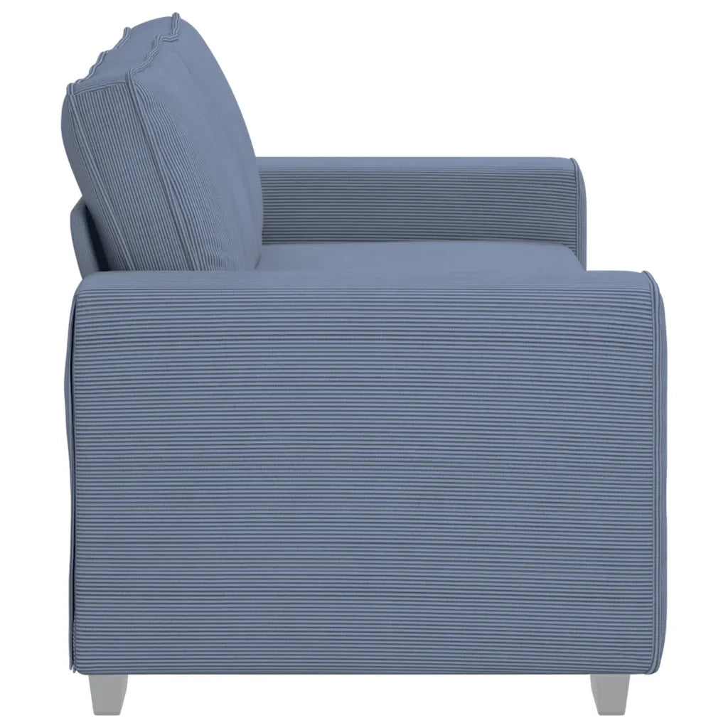 Divano Divanetto-Sofa Blu 140 cm Tessuto di Velluto a Coste