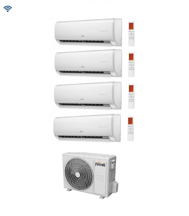 Condizionatore Quadri Split Ferroli Giada M 9+9+9+9 con 28-4 R-32 Wi-Fi Integrato