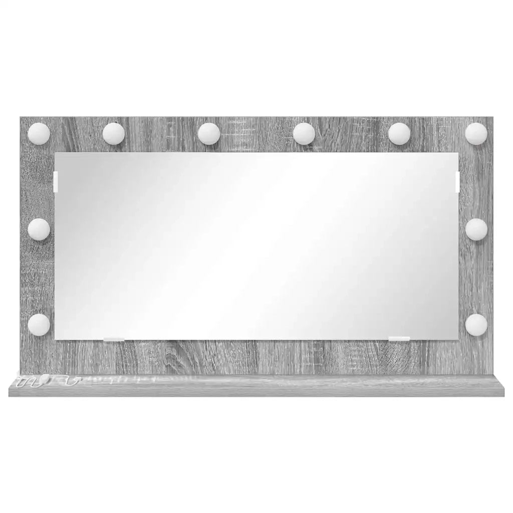 Specchio da Vanit¨¤ Rettangolare Grigio Sonoma 80 x 45 x 18 cm