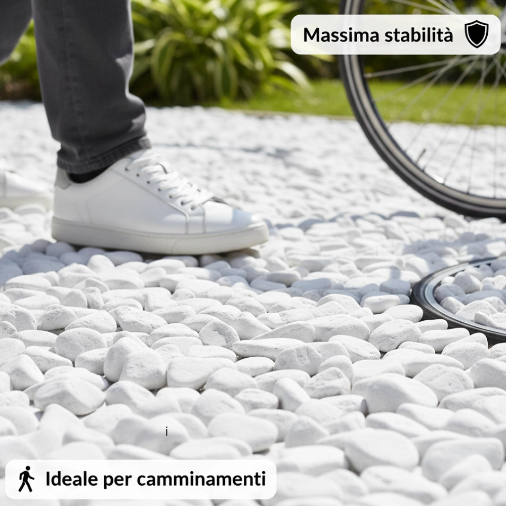 Kit stabilizzazione ciottoli 2 sacchi da 5 kg con legante formato 0,5 l *** misura 40/60, confezione 1