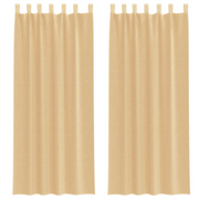 Tende in Voile con Tasche per Aste 2 pz Sabbia