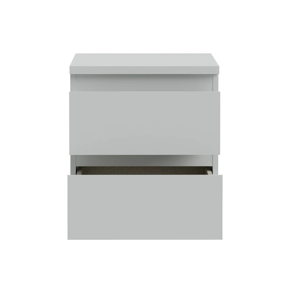Comodino Morgan 2 cassetti grigio ghiaccio – 41.8x32.2x49.3H