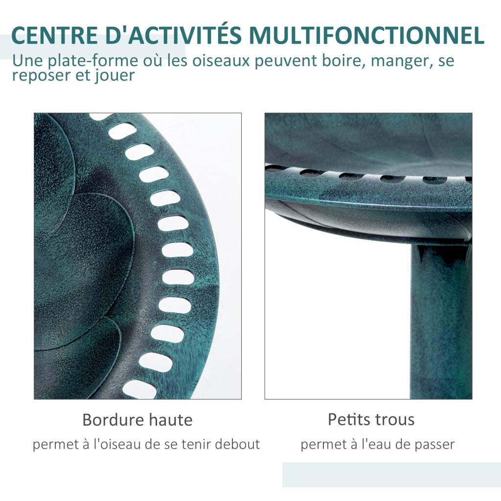 Bagno per Uccelli ¨C zephmum ¨C Diametro 50cm Altezza 69,5cm Verde