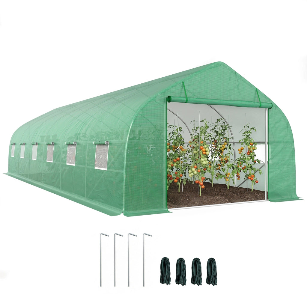 Serra Tunnel per Giardino ¨C Minimal ¨C Verde Acciaio 8x3x2m