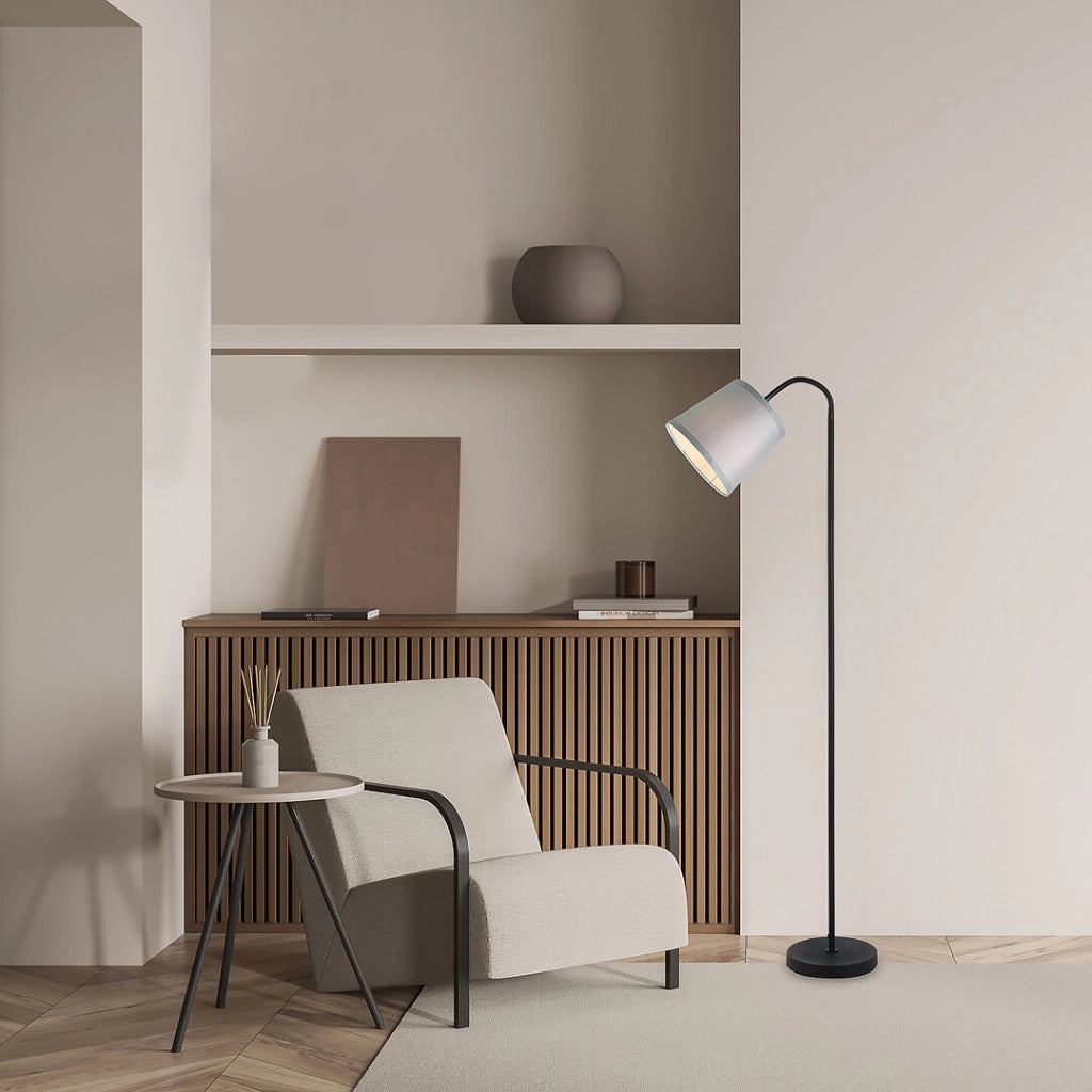 Lampada da terra nera metallo Godric E27 25W Rabalux