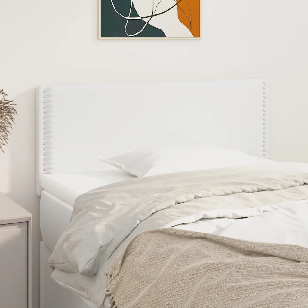 Testiera | Testata Bianco 100x5x78/88 cm in Similpelle