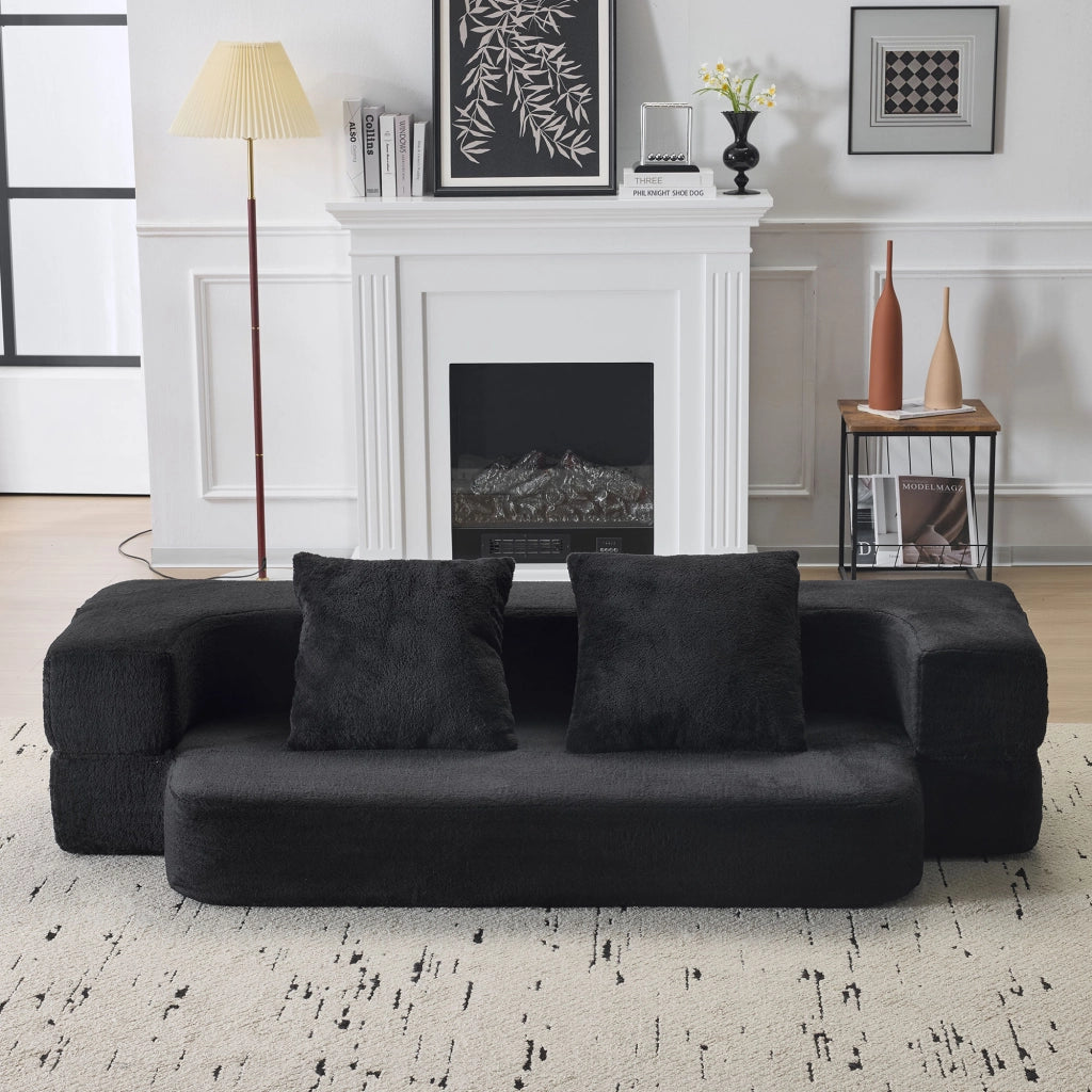 Divano Letto Trasformabile ¨C MINIMAL ¨C Nero