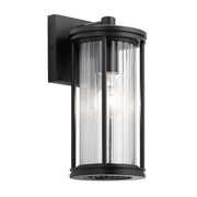 Applique da parete esterna nera IP44 E27 40W Barras Kichler