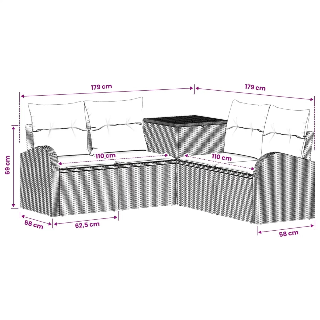 Set di divani 5 pz Grigio e Grigio Scuro 3447780