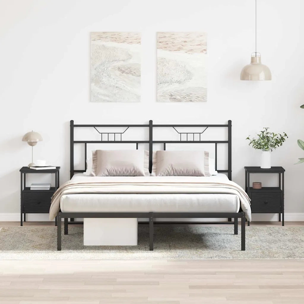 Armadio da Notte 2 pz Rovere Nero 34 x 36 x 50 cm 862924