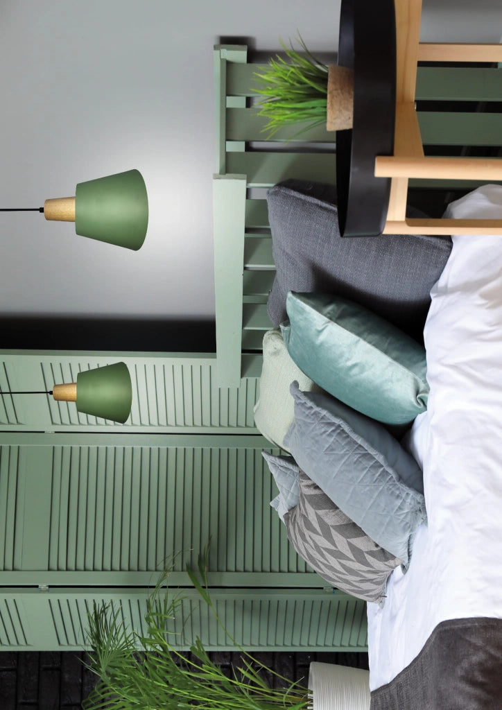 Lampada a sospensione Candellux FARO verde E27 Ø17cm