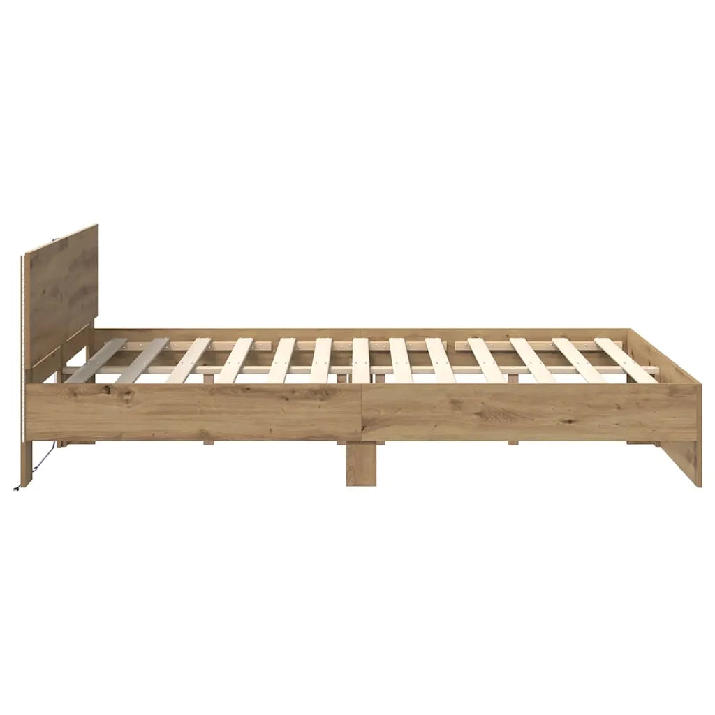 Letto matrimoniale | Letto per adulti | Struttura del letto Rovere artigianale 140 x 190 cm