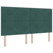 Testiera | Testata LED con strisce LED Verde 180 cm Velluto