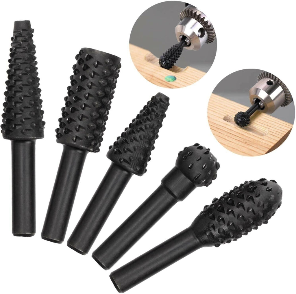10 FRESE IN METALLO DURO GAMBO 6 mm PUNTE PER MINI TRAPANO 1/4" PROFESSIONALI