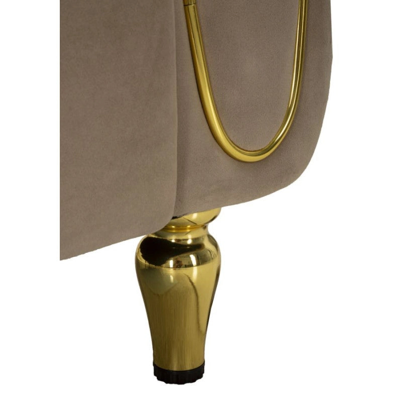 Divano Alma Grigio Con Cuscini cm 155x81x71