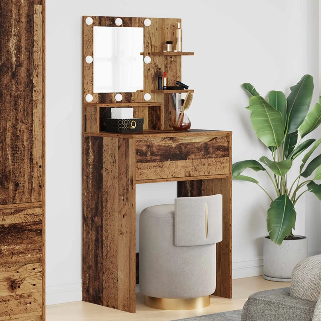 Tavoli da Trucco per Camera da Letto con cassetto Legno vecchio 888995