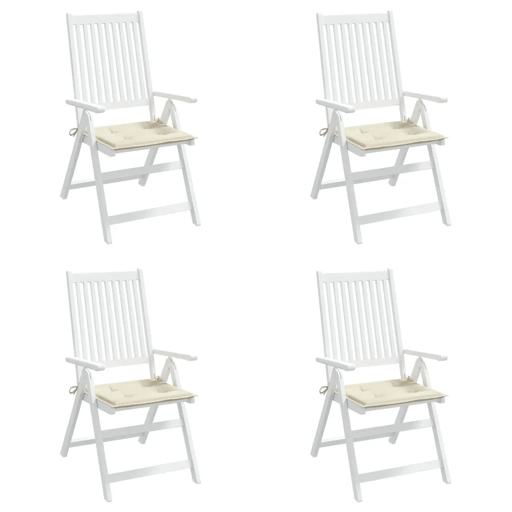 Cuscini per Sedia 4 pz Crema 50x50x4 cm in Tessuto Oxford 314042