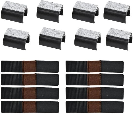 Stoelpootdoppen in Vilt/Kunststof - 16 Stuks - Zelfklevend - Protezione per Mobili - Prevenzione di Scalfitture - Protezione per Pavimenti - Mobili Protezione