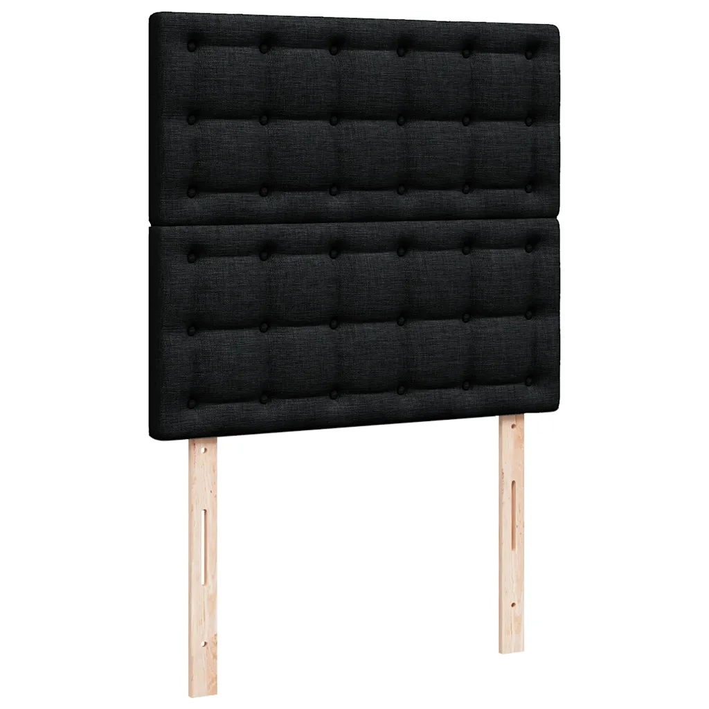Giroletto a Molle con Materasso Nero 90x190 cm in Tessuto 3291927