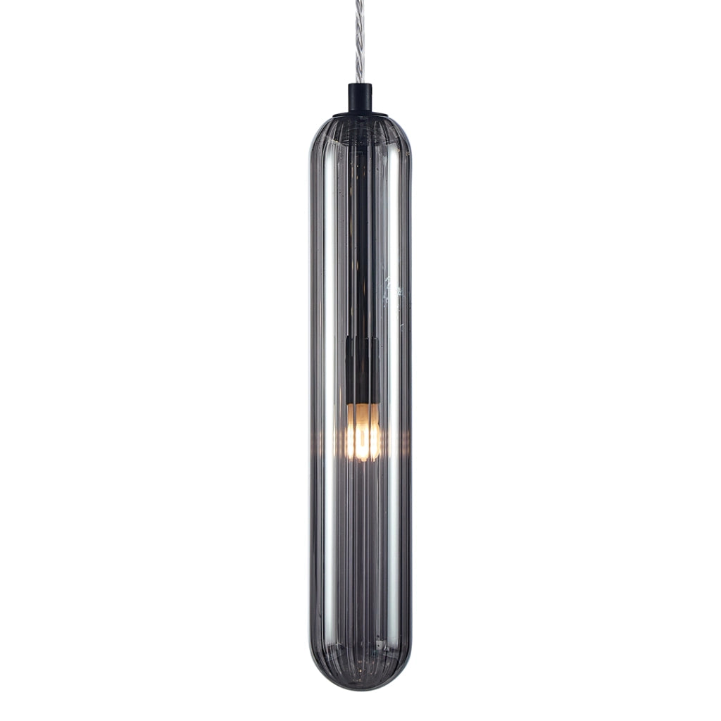 Lampada a sospensione PAX nera vetro G9 Milagro ML0337