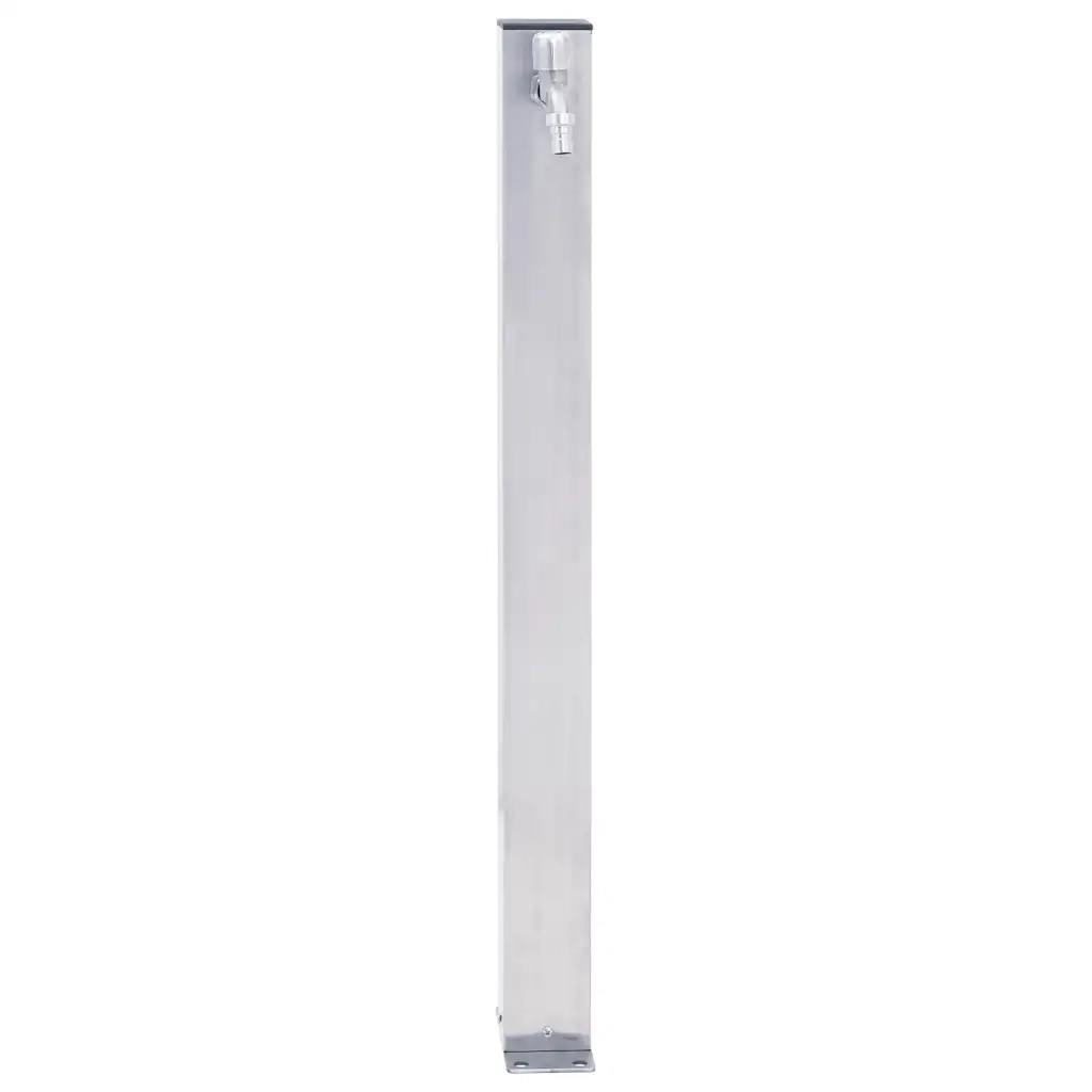 Colonna d'Acqua da Giardino 40 cm Acciaio Inox Quadrato 364496